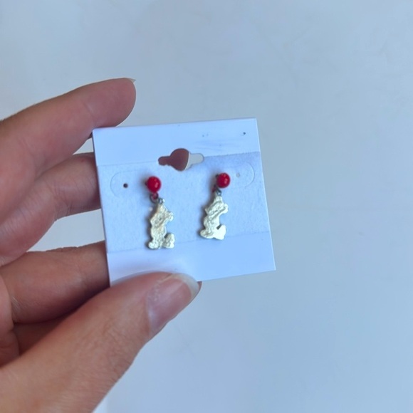 Vintage Disney Mickey Mouse Dangle Earrings with Red Accents - Picture 3 of 5